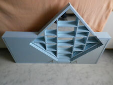 halb verspiegelter Setzkasten  2-tür. Schrank Unikat? Einzelstück!? hellblau Ia!