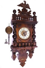 Schlenker & Kienzle Wanduhr Regulator Pendeluhr Gong Holz Jugendstil Antik