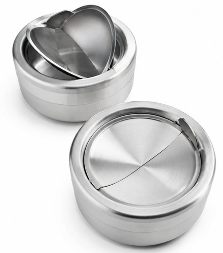 Aschenbecher edelstahl xl - aschenbecher,