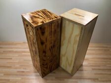 Spardose Sparschwein Dekosäule Spar eingeflammt Urlaubskasse Kiefer Holz Sparbox