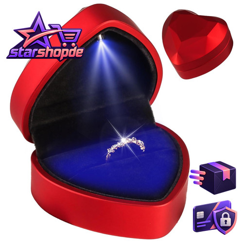 Herzförmige ringschachtel mit - ringschachtel,
