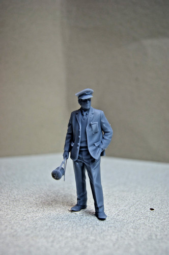 Figur bahnhofsvorsteher mit - bahnhofsvorsteher,