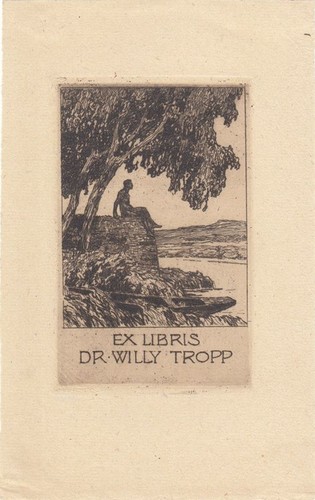 Exlibris bookplate radierung - exlibris,