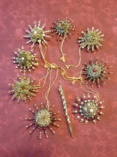 Handarbeit Oma  alter Konvolut Christbaumschmuck  Perlensterne