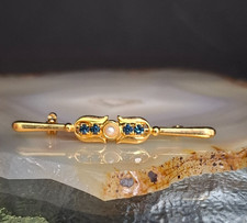 Brosche golden Perle