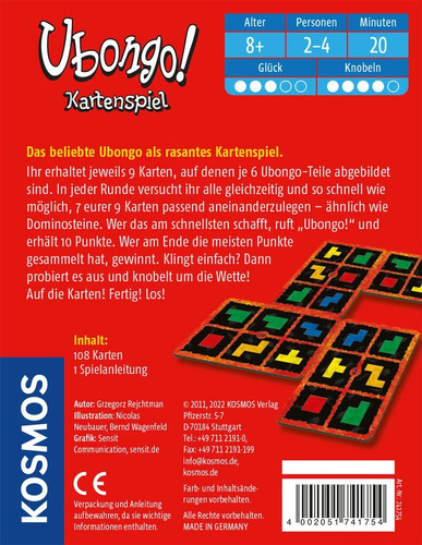 Ubongo kartenspiel - ubongo,