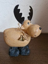 Elch Rentier m. Glöckchen witzig  17 x 11 cm groß