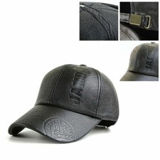 Herren Basecap Cap Kappe Leder