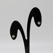 585/-er Gold - Ohrstecker 4er Fassung mit Diamant ca.0.56ct. TW SI1 - Ø 4.07mm