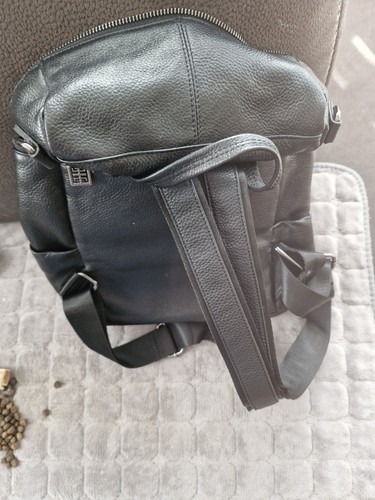 Leder rucksack damen schwarz - leder,