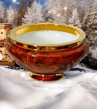 Rarität! Unikat XXL Italienische Studio Keramik Schale Schüssel 24 K- Blattgold