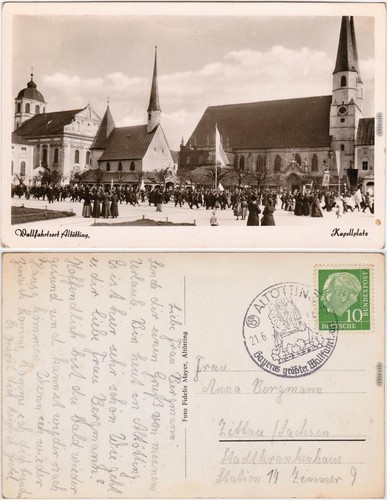 Foto ansichtskarte altötting - foto,