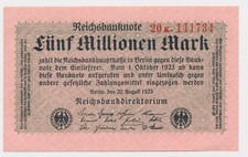 Reichsbanknoten 5 Millionen