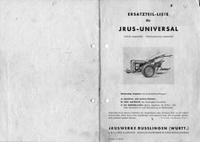 IRUS UNIVERSAL Ersatzteil-Liste - Einachser U300 U600 U1200 