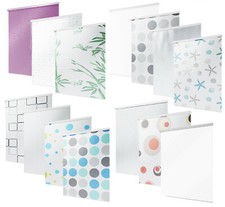 HALB-KASSETTEN DUSCHROLLO 13 BREITEN ZUR WAHL DUSCHVORHANG WEISS GRAU GRÜN BLAU