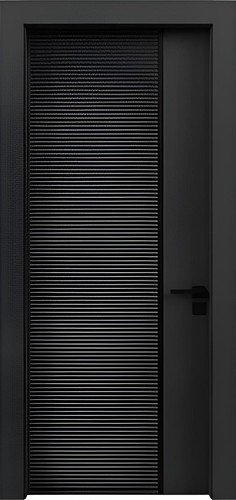 Moderne schwarze haustür - schwarze,