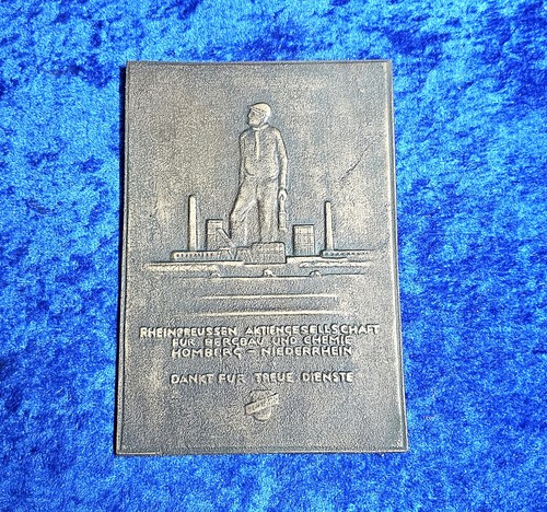 Bergbau alte bronzetafel - ,
