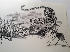 Originalzeichnung Leopard