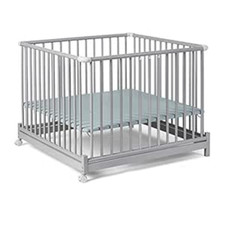 Geuther 2232+ Euro-Parc Laufgitter Laufstall Spielgitter 76x97x77,2cm grau d5