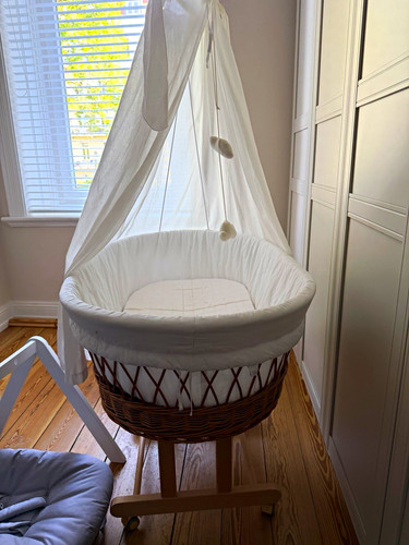 Babywiege starr aus rattan - babywiege,