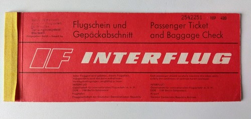 Interflug ticket dresden - interflug,