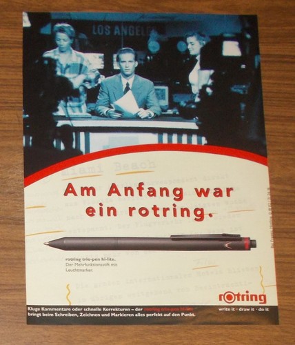 Seltene werbung rotring - seltene,