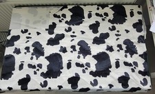 Kuhfell Imitat schwarz-weiß gefleckt 100% Polyester - 114m x VB