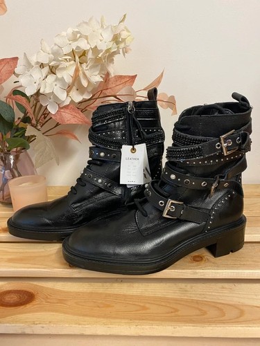 Damen zara schwarz leder - zara,