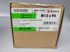 Würth Sechskantschraubenmit Vollgewinde  M12 x 90 25 Stück Nr. 0096 12 90