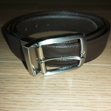 Leder-Gürtel*Anzug-Gürtel*Genarbt*Braun*Kürzbar*3,5 cm breit*Gr. 100 (?)*Neuw.