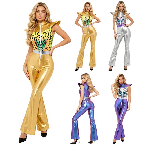 Damen metallic 70er disco - 70er,