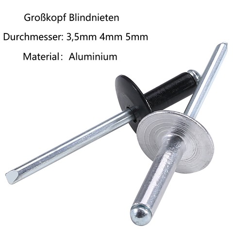Blindniete großkopf aluminium - blindniete,