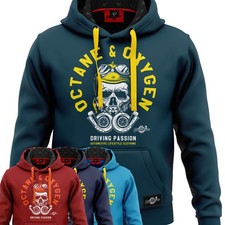 Hoodie Herren Octane & Oxygen Skull Print Driving Passion Kapuzenpullover Tuning