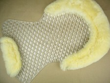 Gelpad Sattelkissen mit Kunstfellkranz