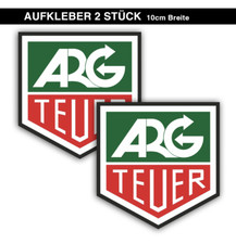 ARG TEUER Aufkleber 2St Sticker Motorsport Tuning Auto Sponsor Fun Car OEM V8 !
