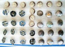 VERSCHIED. KONVOLUTE TRACHTENKNÖPFE - BRAUN/SILBER - METALL - HORN - KUNSTSTOFF