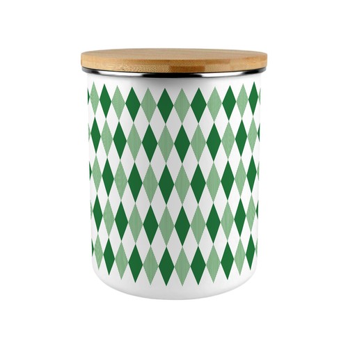 Grün argyle druck - druck, vorratsdose
