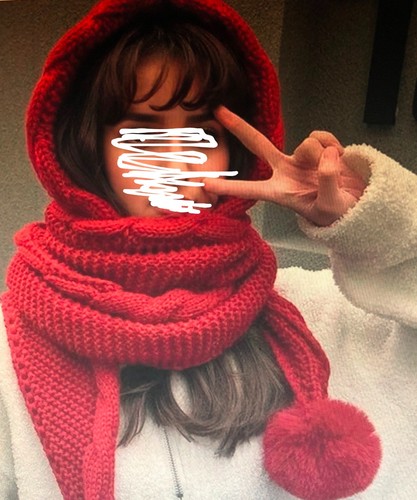 Kapuzenschal balaclava rot - kapuzenschal,