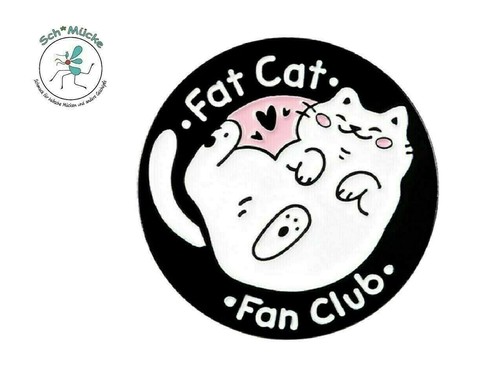 Anstecker katze fat - anstecker,