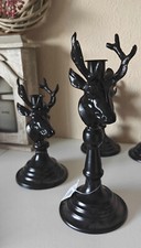 Kerzenständer Schwarz Hirsch
