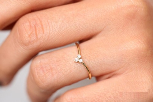 Diamant goldring brillanten - 3,
