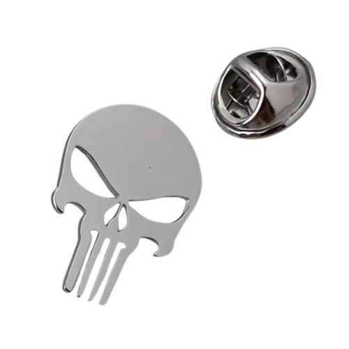 Totenkopf anstecker silber - totenkopf,