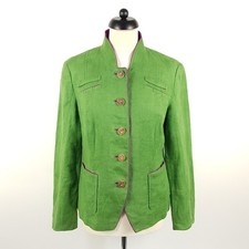 Habsburg Janker Viviene Damen Gr. 40 Grün Lila Leinen Jagd Blazer Jacke Tracht