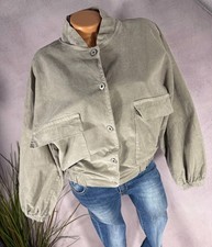 Fein Cord cropped Jacke Bomber