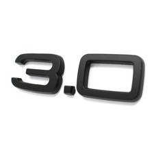 3.0 Emblem Schwarz Matt