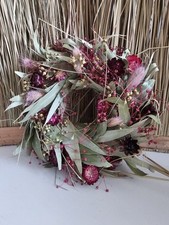 Romantikscheune Trockenblumen Kranz Isabelle 20cm Tür Wand Tisch  Blumen Rot