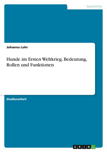 Hunde ersten weltkrieg - im,