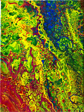 Pouring Art Acryl Bild Fluid