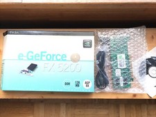 Grafikkarte EVGA e-GeForce FX5200 AGP 128 MB Computer PC VGA DVI neu?