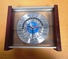 Vintage-Weltzeituhr "Sextant" Verichron Quartz GMT World Time"-Tischuhr (XY 220)